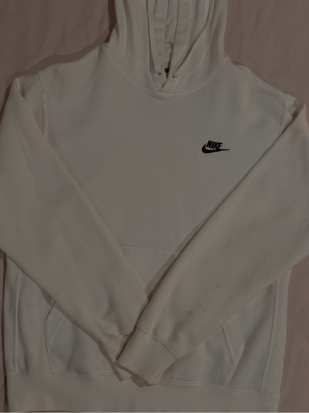 Nike Cream Pullover Hoodie with Black Swoosh - Picture 2 of 11